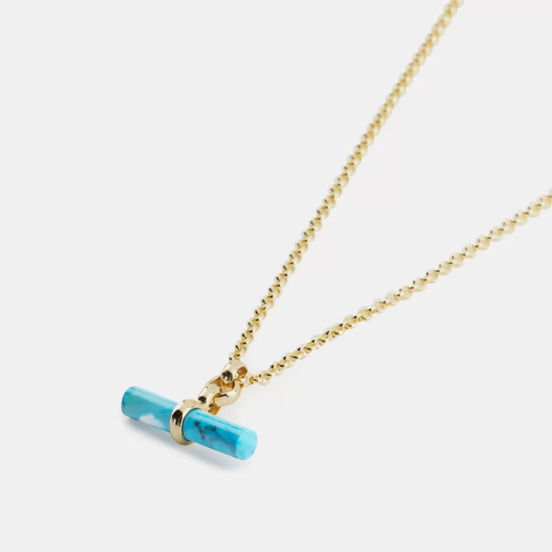 Serge DeNimes Gold Necklaces<Turquoise T-Bar Necklace