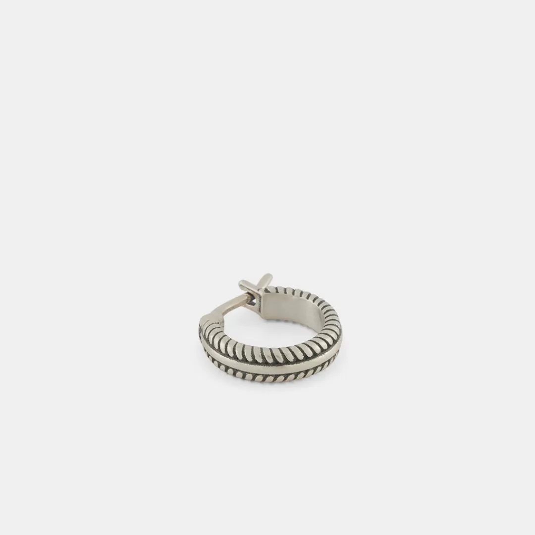 Serge DeNimes Hoops | Silver Earrings<Cable Hoop Earring