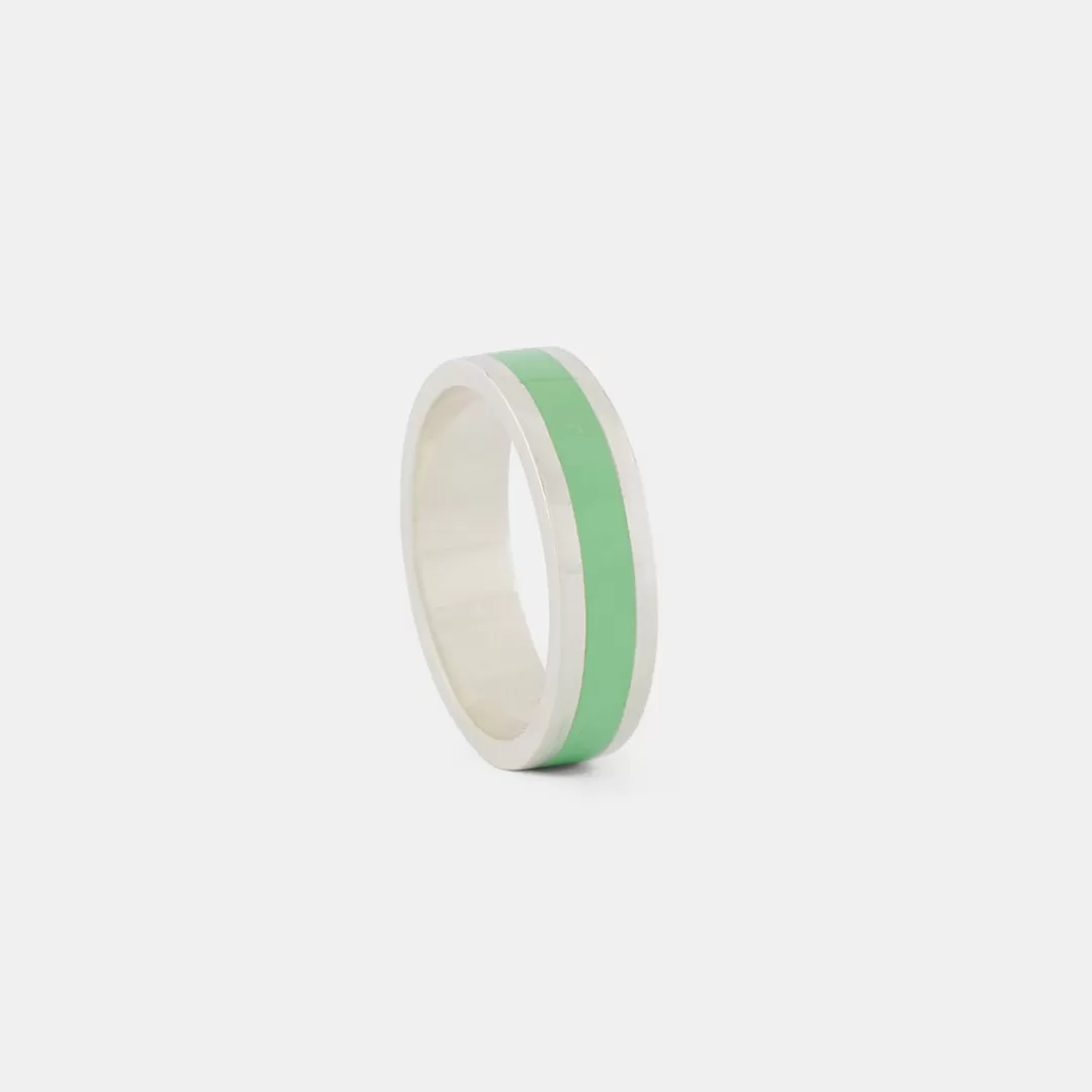 Serge DeNimes Silver Rings<Enamel Band Ring