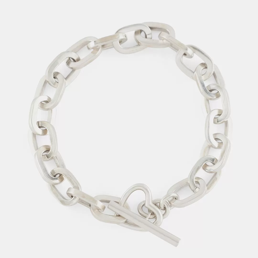 Serge DeNimes Silver Bracelets<Heart T-Bar Bracelet