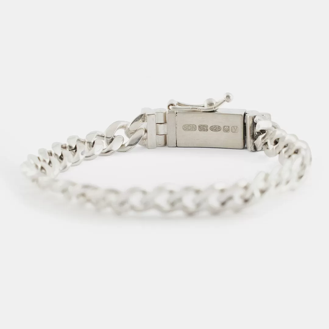 Serge DeNimes Silver Bracelets<8mm Curb Bracelet