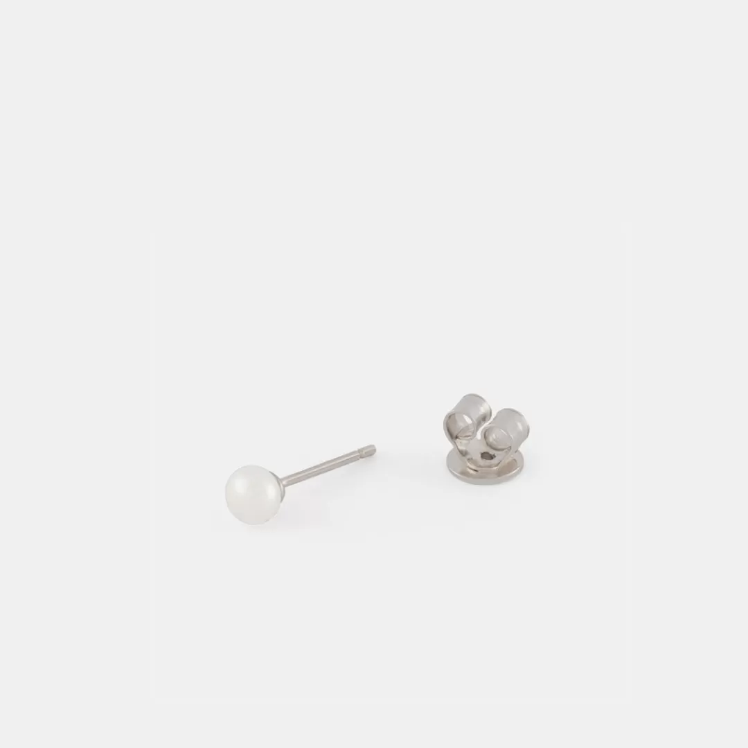 Serge DeNimes Silver Earrings | Studs<Pearl Stud Earring
