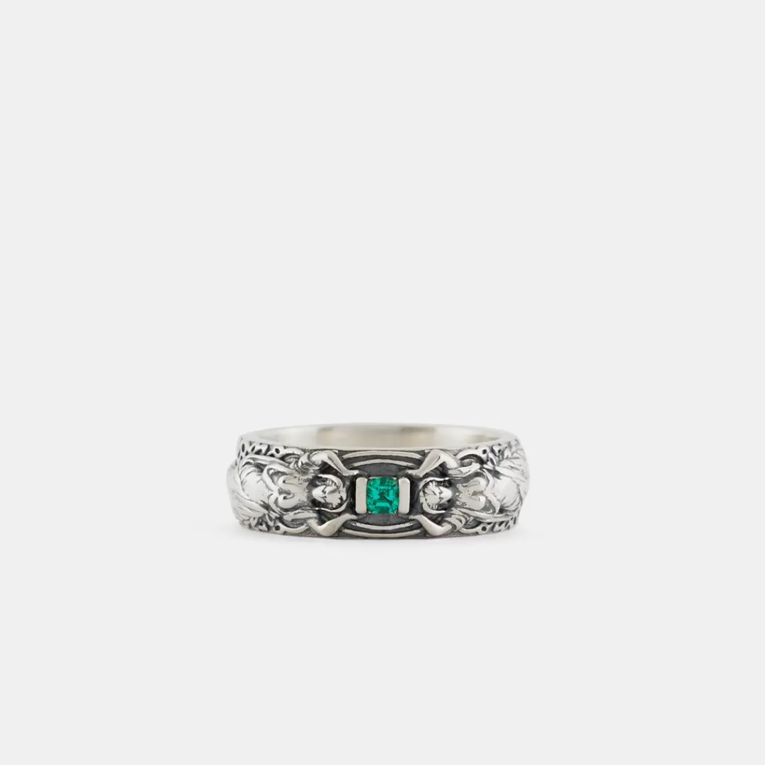 Serge DeNimes Silver Rings<Statue Band Ring