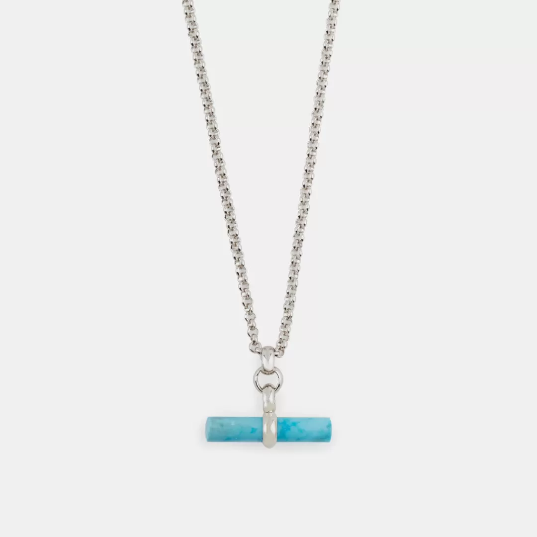 Serge DeNimes Silver Necklaces<Turquoise T-Bar Necklace