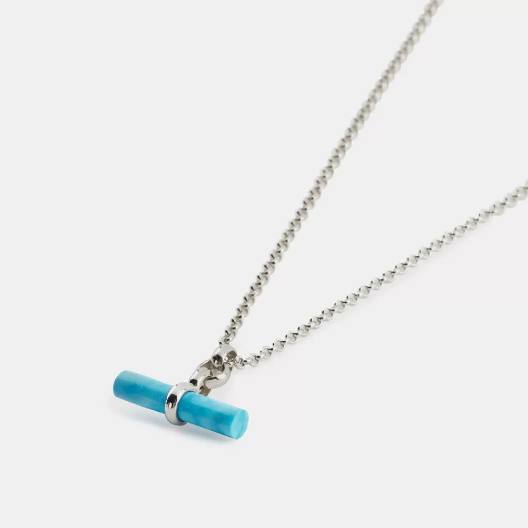 Serge DeNimes Silver Necklaces<Turquoise T-Bar Necklace